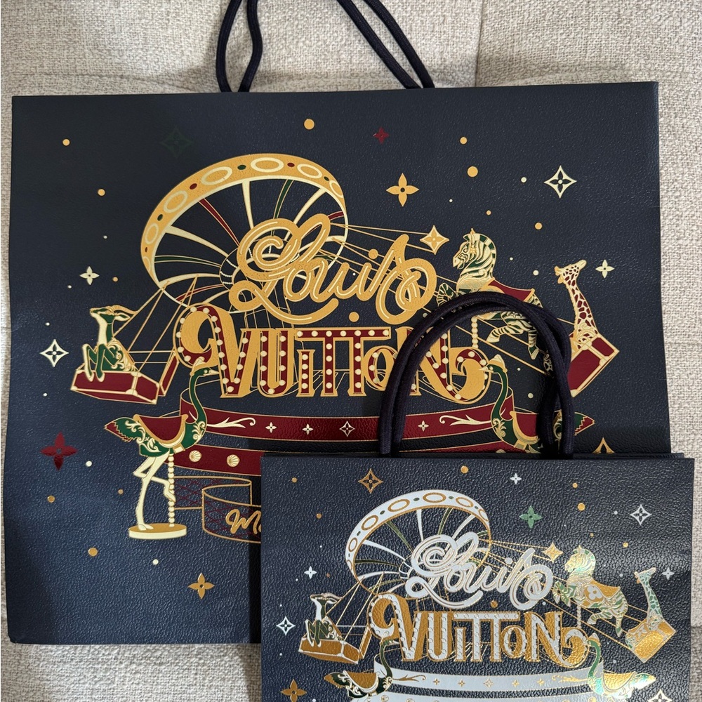 Louis Vuitton Black and Gold Graphic Tote